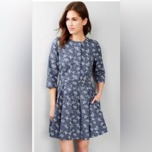 Gap printed pleated mini dress size 2